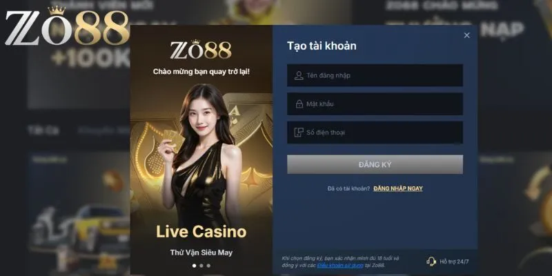 Thực hiện tạo nick game với những thông tin chính chủ